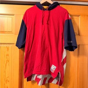 Vintage Adidas World Cup USA 94 Hoodie Shirt XL 90s Soccer USA Flag Retro